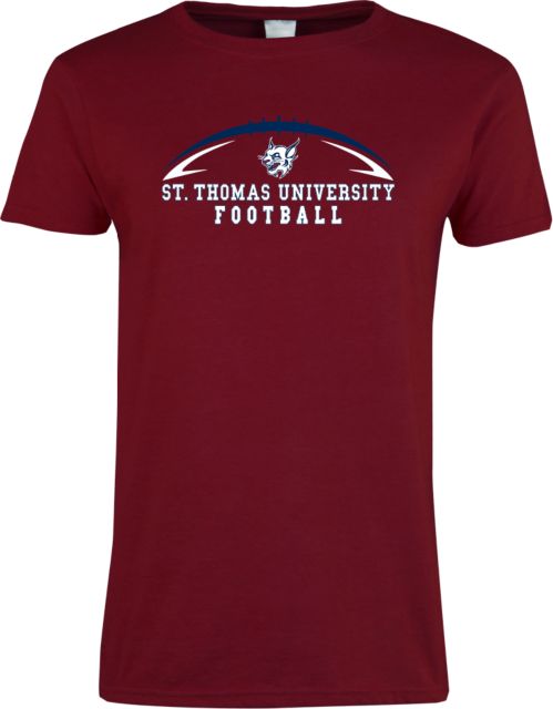 St. Thomas Ladies T Shirt Arched Football - ONLINE ONLY
