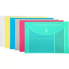 Poly XL Envelope with Hook and Loop Assorted
