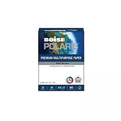 Boise POLARIS Premium Multi-Use Paper, Letter Size 8-1/2IN x 11IN 24 Lb, FSC Certified, Ream Of 500 Sheets