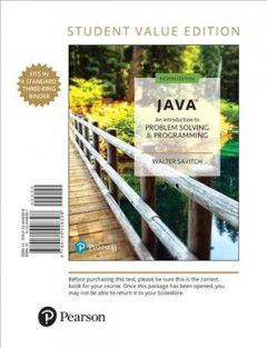 Java: An Introduction to Problem Solving and Programming (SVE)
