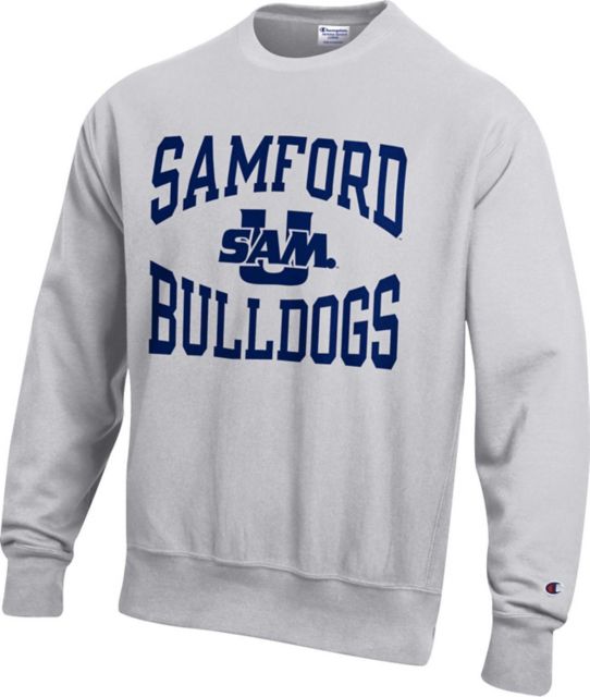 Samford University Bulldogs Reverse Weave Crew Neck Sweatshirt