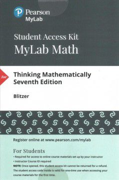 Thinking Mathematically (MyMathLab Access Card)