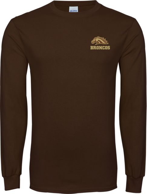 Western Michigan Long Sleeve T-Shirt Broncos w/ Bronco Head - ONLINE ONLY