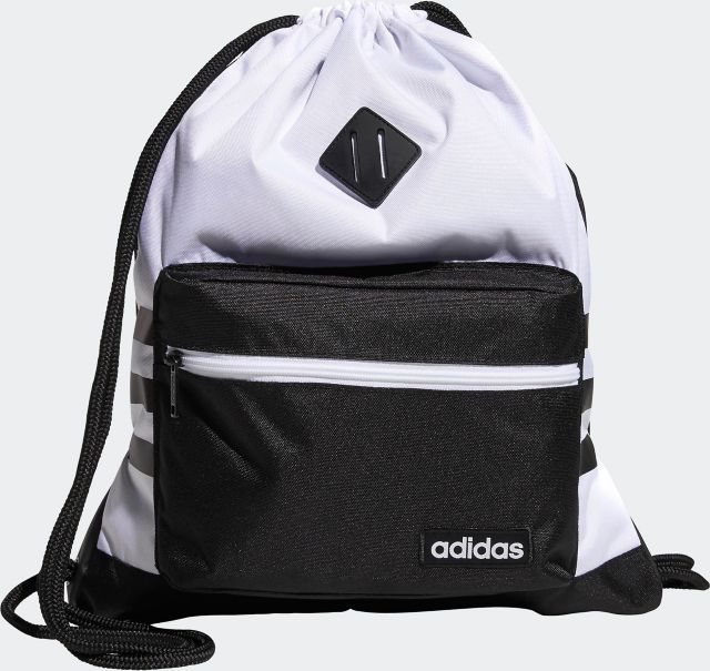 adidas Classic 3S Sackpack - White/ Black